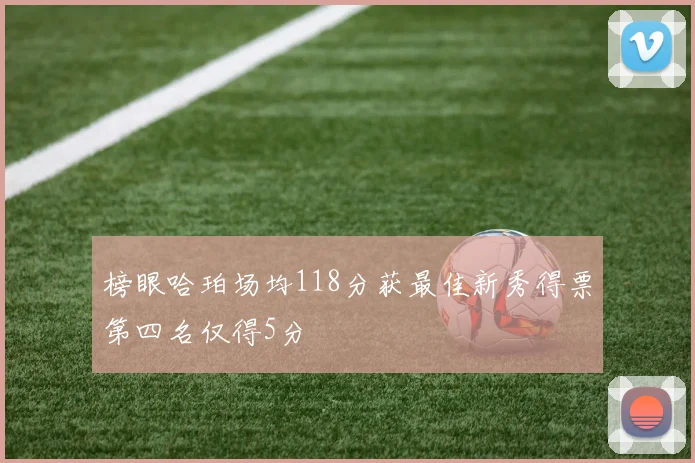 榜眼哈珀场均118分获最佳新秀得票第四名仅得5分